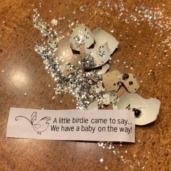 Pregnancy Announcement, Surprise! Quail Egg, unique baby announcement NIB Gift - Picture 7 of 8